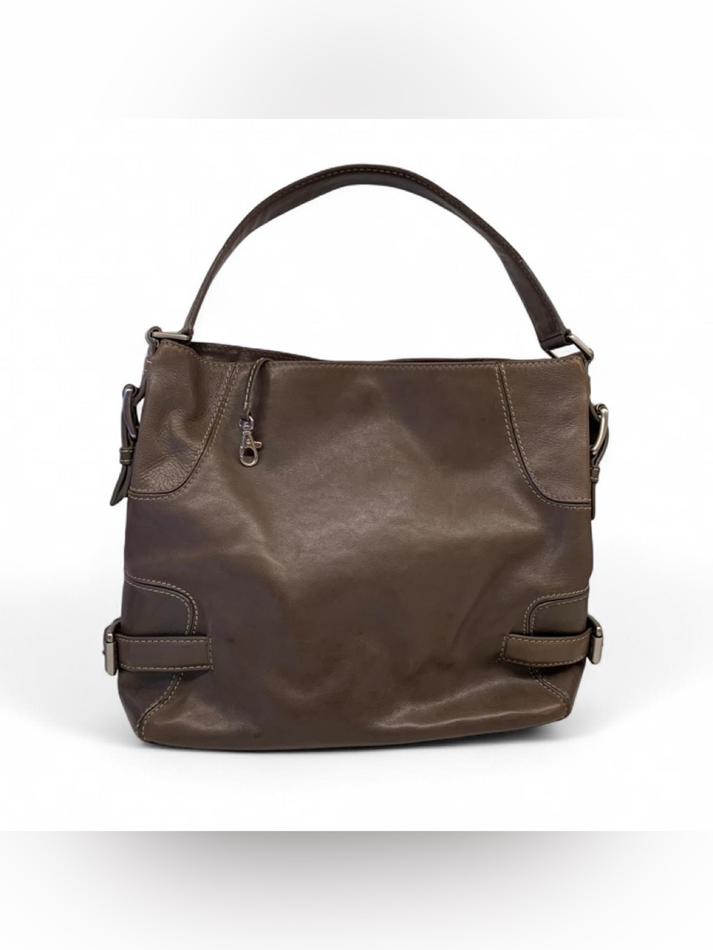 Y2K‎ Michael Michael Kors Brown Leather Buckle Satchel Shoulder Bag 2008
